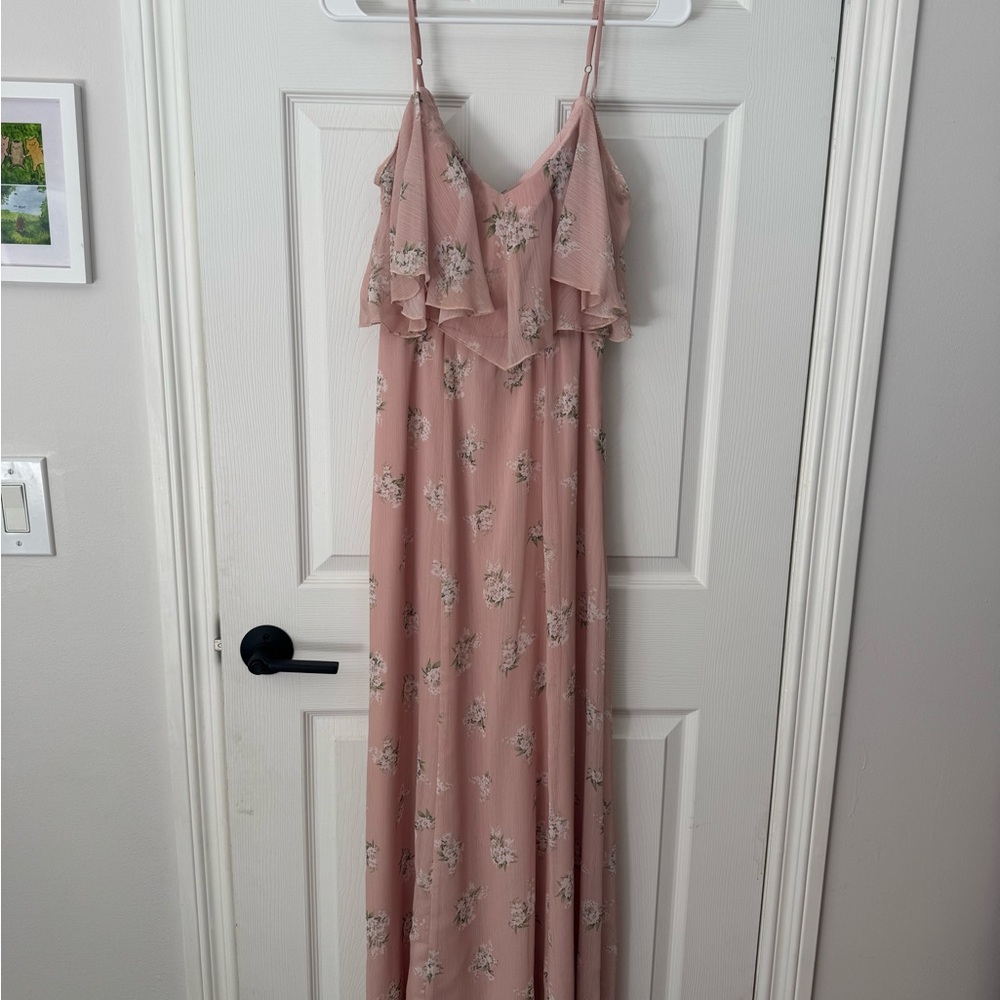 Show Me Your MuMu Blush Floral Maxi Dress